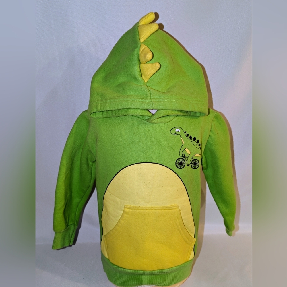 Doodle Pants Green and Yellow Dinosaur Hoodie